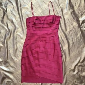 WORN ONCE!  Satin Dress with Shawl